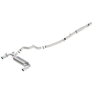 Ford Focus Performance Exhaust - Rear - Ford Racing - Sport Cat-Back Exhaust System with Dual 4 in. Chrome Plated Tips - Polished/Chrome - `16-`17